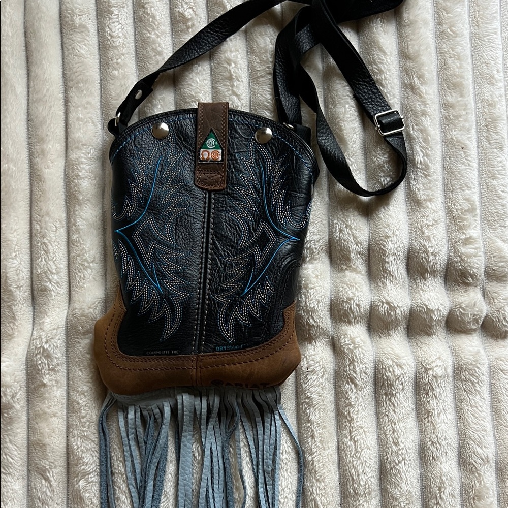 Leather boot purse